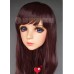 (XF)Crossdress Sweet Girl Resin Half Head Female Cartoon Character Kigurumi Mask With BJD Eyes Cosplay Anime Role Lolita Doll Mask
